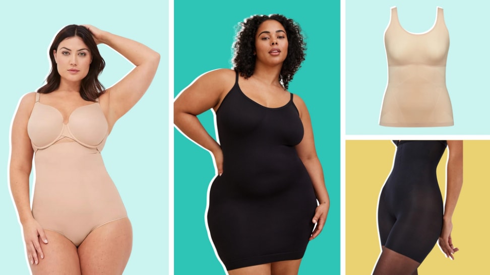 I tried 3 shapewear bodysuits under my outfit, there was a clear