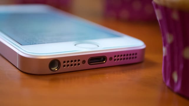 An iPhone's Charging Port