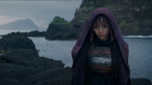 An image of Amandla Stenberg in "The Acolyte," a Star Wars series.