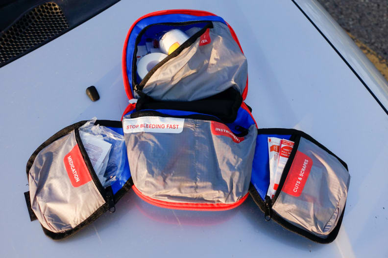 In the event of an accident, a first aid kit may save your life.