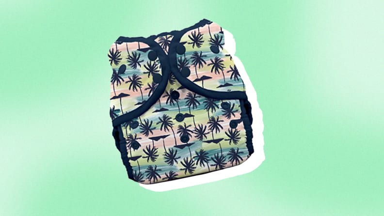 A swim diaper set against a green/white background.