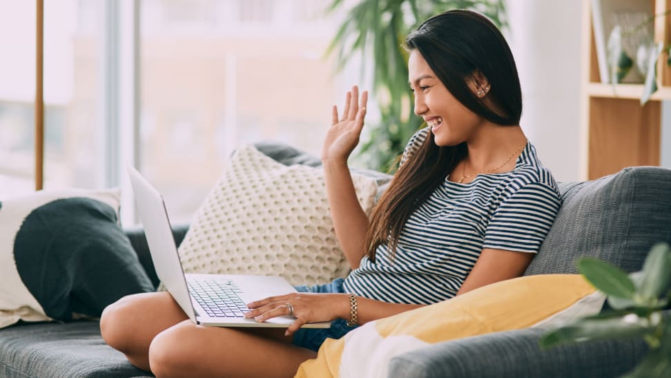 Woman on a video call