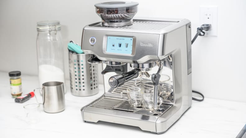 Automatic Espresso Machine  With Built-In Coffee Beans Grinder