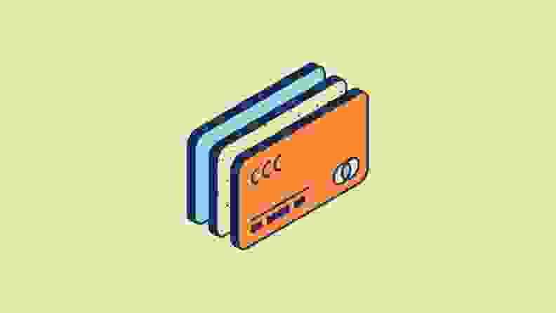 illustration of three credit cards