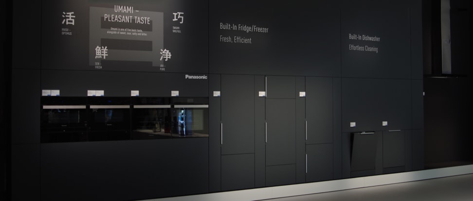 Wall of Panasonic built-in appliances at IFA 2015