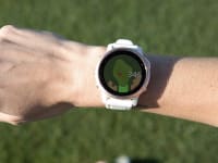 Garmin golf watch displayed on arm
