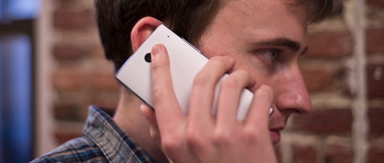 A photo of the Sharp Aquos Crystal in use.