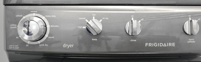 Like the washer, the dryer portion of the Frigidaire FFLE4033QT laundry center has very little you can customize but a wide range of useful cycles.