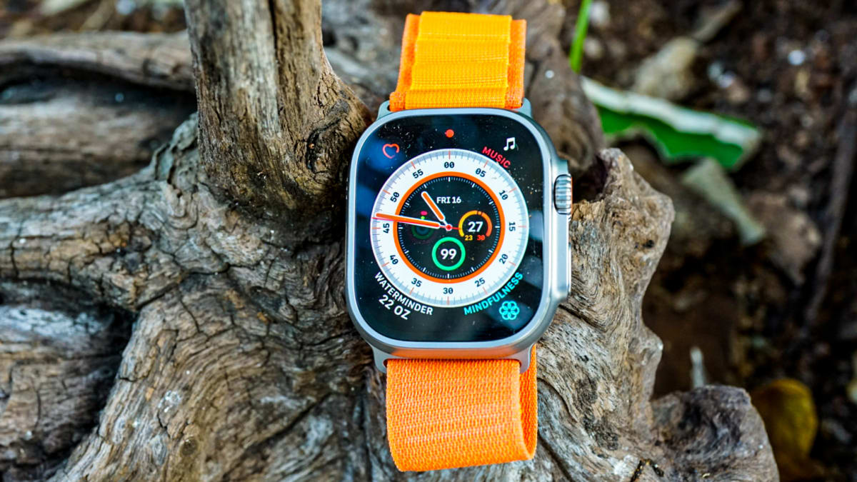  Apple Watch Ultra 2 [GPS + Cellular 49mm] Smartwatch with  Rugged Titanium Case & Orange Ocean Band. Fitness Tracker, Precision GPS,  Action Button, Extra-Long Battery Life, Bright Retina Display : Cell