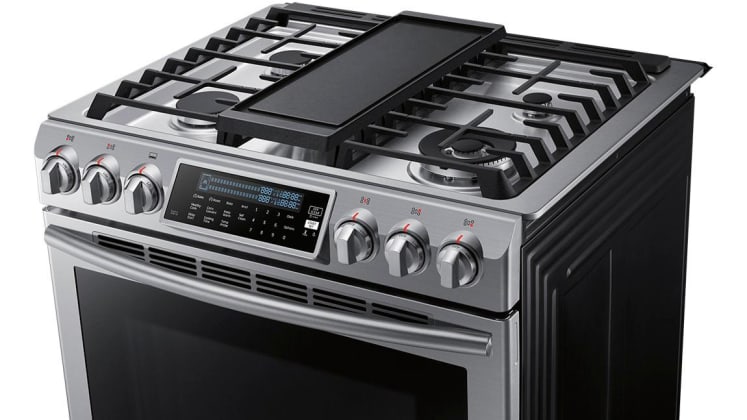 Samsung Nx58k9500ws Slide In Gas Range Review Reviewed Ovens
