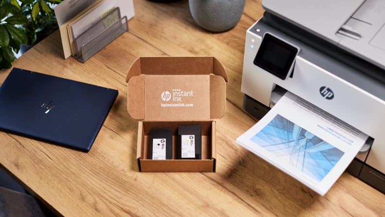 HP Ink refills in a box