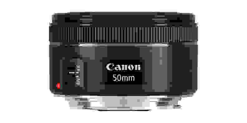 A manufacturer image of the new Canon EF 50mm f/1.8 STM.