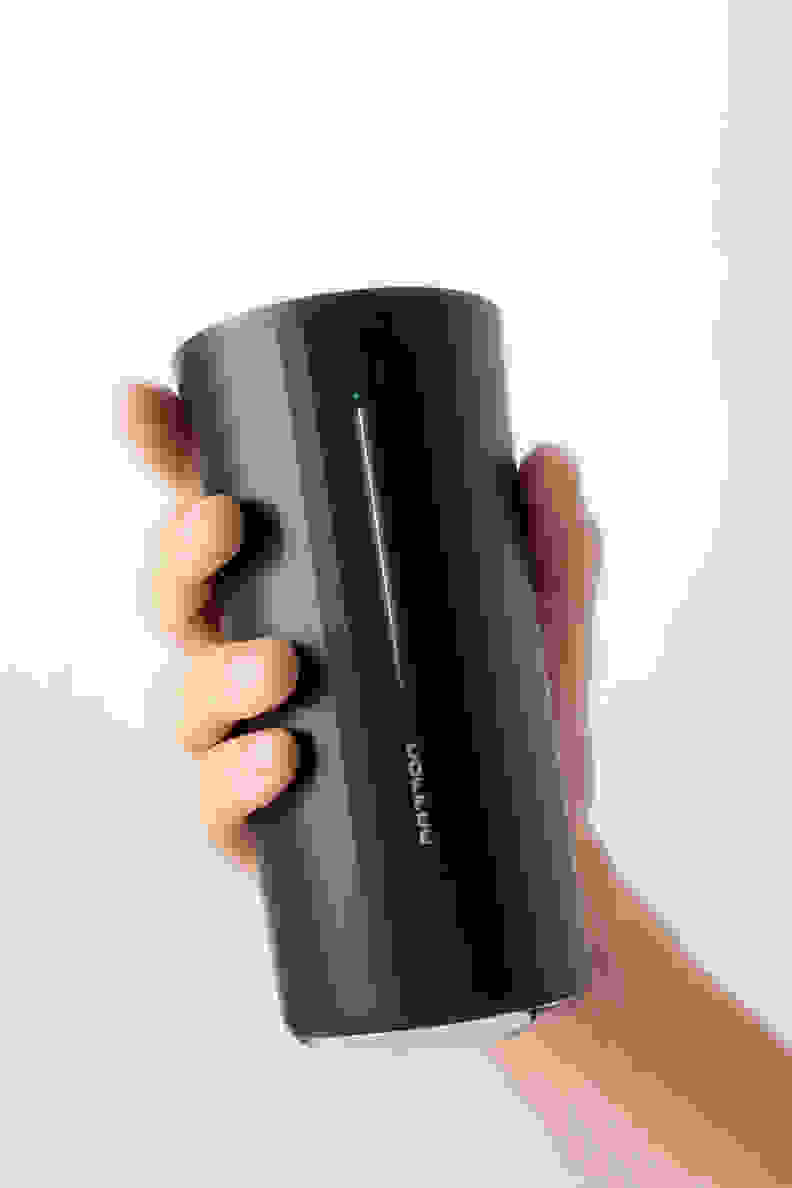 The Vessyl smart cup displays the drink it contains.