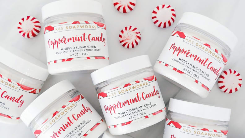 Best Etsy Gifts: Peppermint Candy Whipped Sugar Scrub