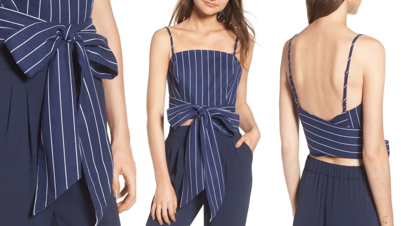 WAYF Kean Wrap Crop Top