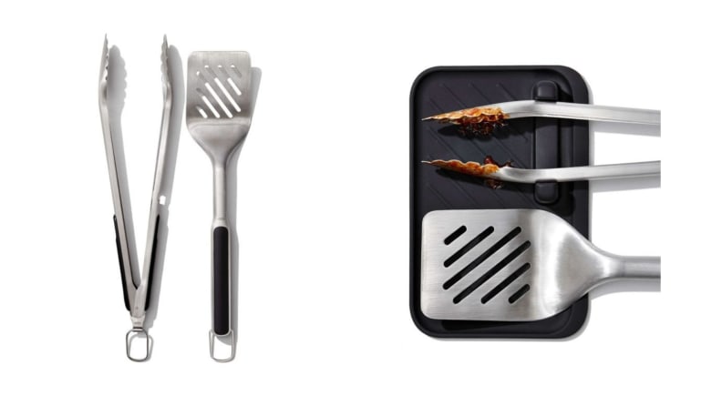 Grill set composed of tongs and spatula, stainless steel - OXO