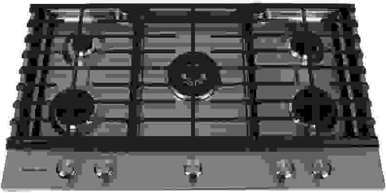 The KitchenAid KCGS556ESS 36-inch gas cooktop.