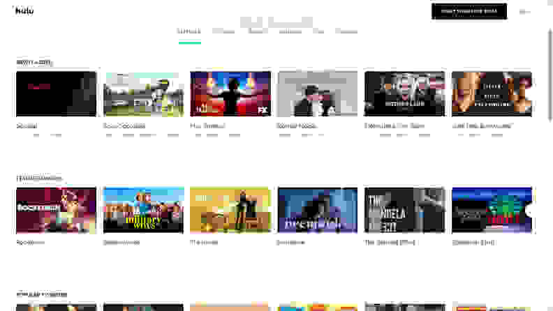 Hulu home page