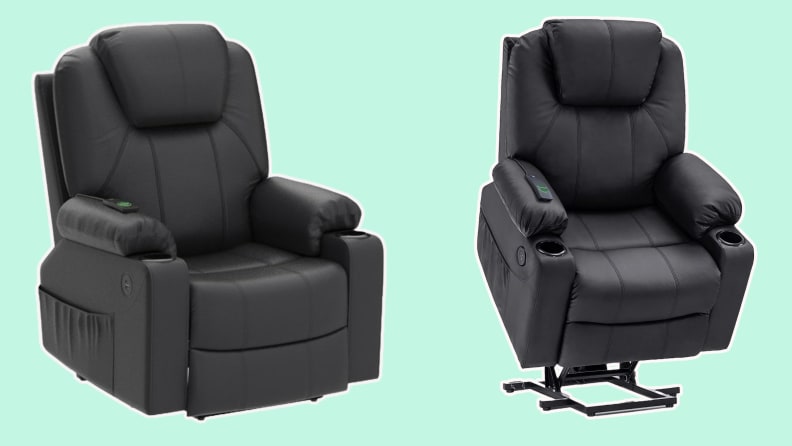Two black MCombo Electric Power Lift Recliners