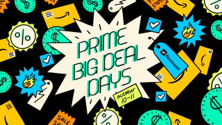 A collage of designs surrounding the Prime Big Deal Days logo at the center.