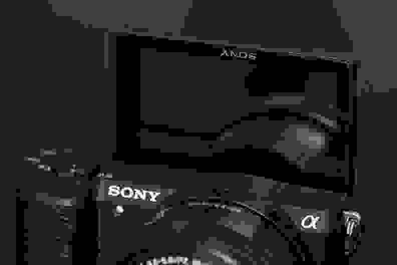 A shot of the A5100 selfie-screen.