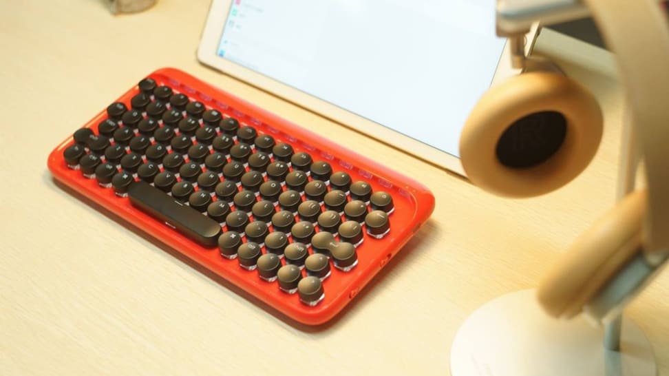 This beautiful keyboard makes you feel like you're working with a classic typewriter.