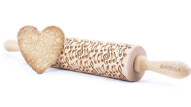 Crazy Notes, Engraved Rolling Pin