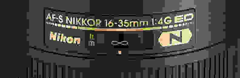 Nikon's lens markings are less prevalent than Canon's, but there are still plenty to go around.