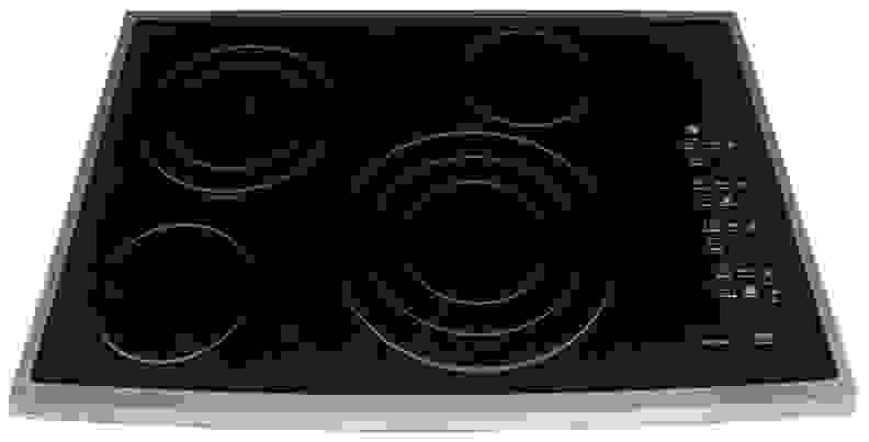 The GE PP945SMSS 30-inch electric cooktop.