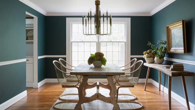 Night Watch is PPG's color, and HGTV's Leanne Ford designed this room