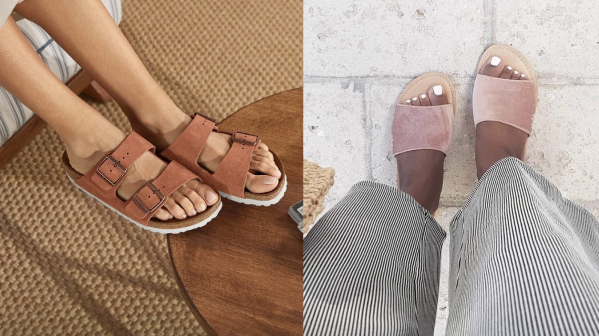 slide sandals for summer: Ugg, Gucci 