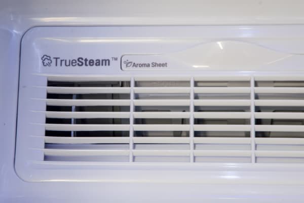 Steam and a pleasant odor come from a vent on the bottom.
