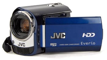 red JVC GZ-MG330 Camcorder
