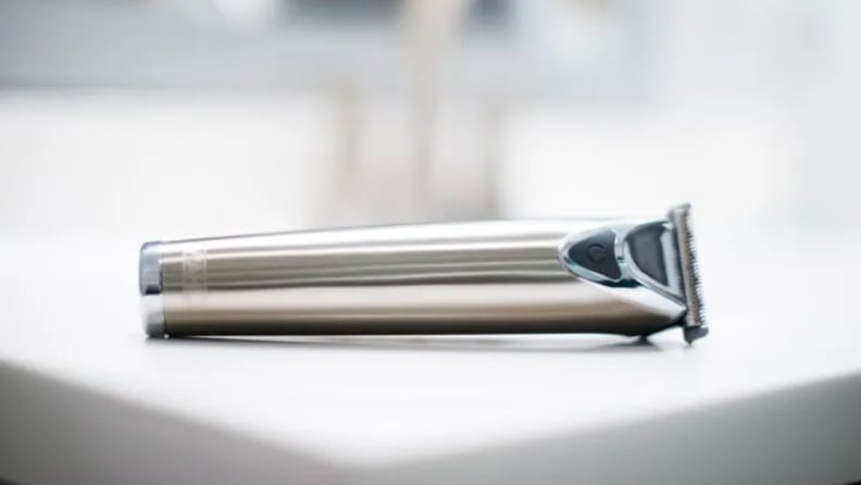 A Wahl beard trimmer on a countertop.