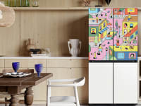 A Samsung and Andy Rementer BESPOKE 4-door refrigerator collaboration.