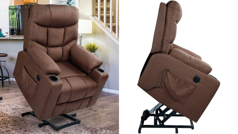 An Esright recliner in the raised positoin.