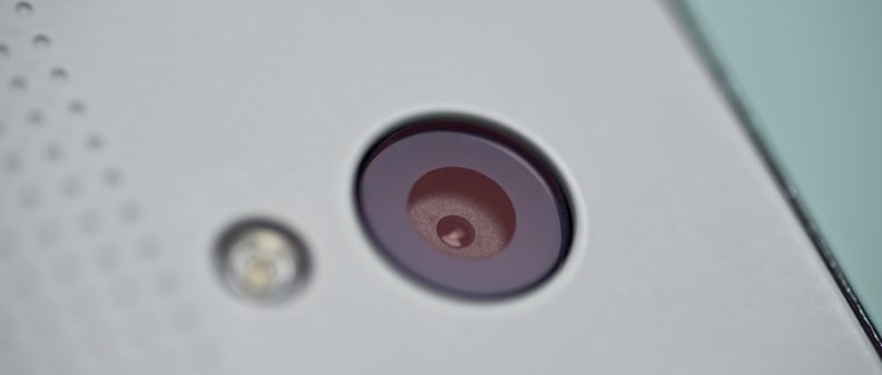 A photo of the Sharp Aquos Crystal's rear camera.