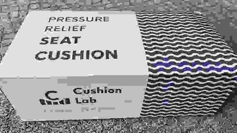 The packeging of the Cushion Lab pressure relief cushion.
