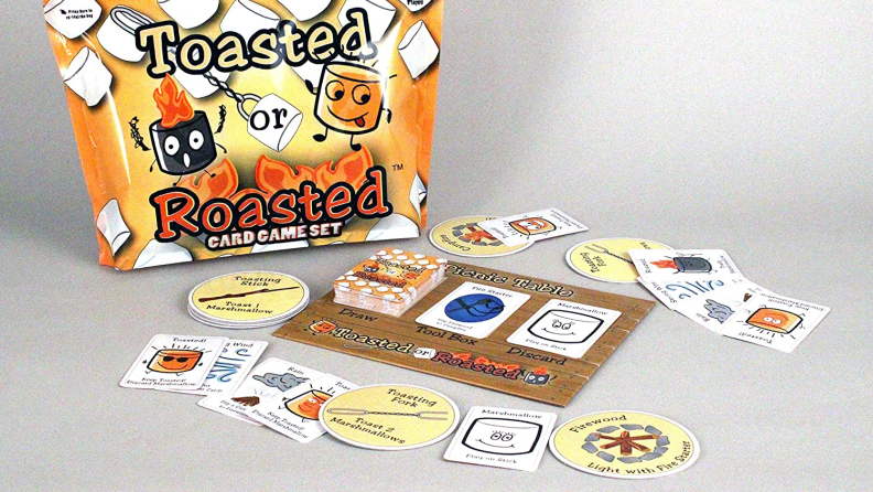 A campfire-themed game keeps the fun going.