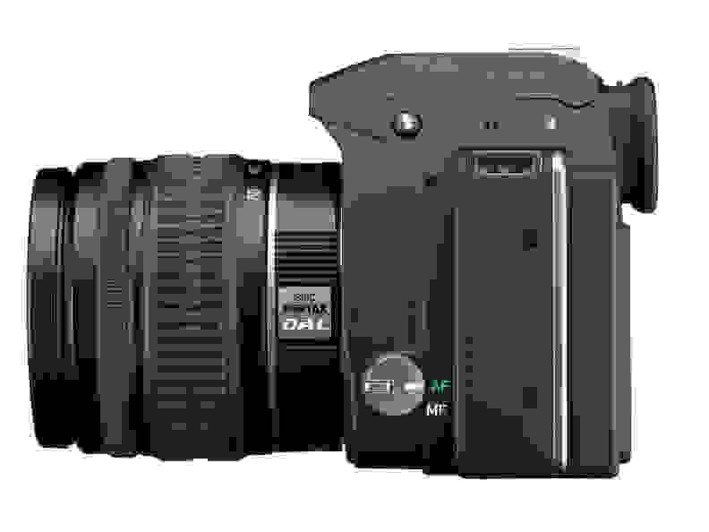 The Pentax K-S1 looks like a standard DSLR from one side, but from the other it looks like a camera from the future.