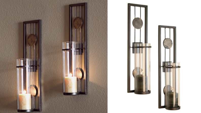 Two images of candle sconces