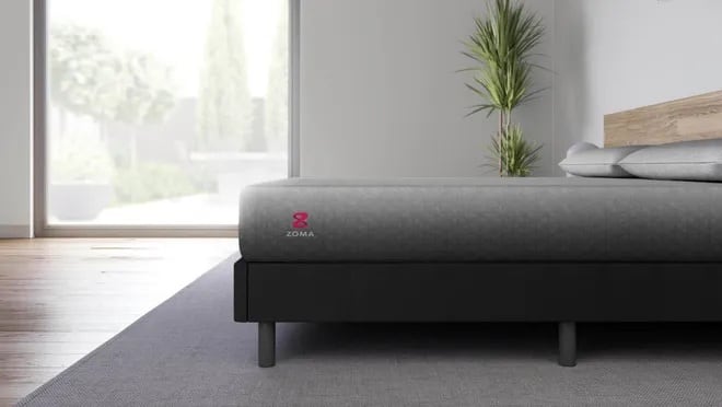 Zoma mattress in a bedroom setup