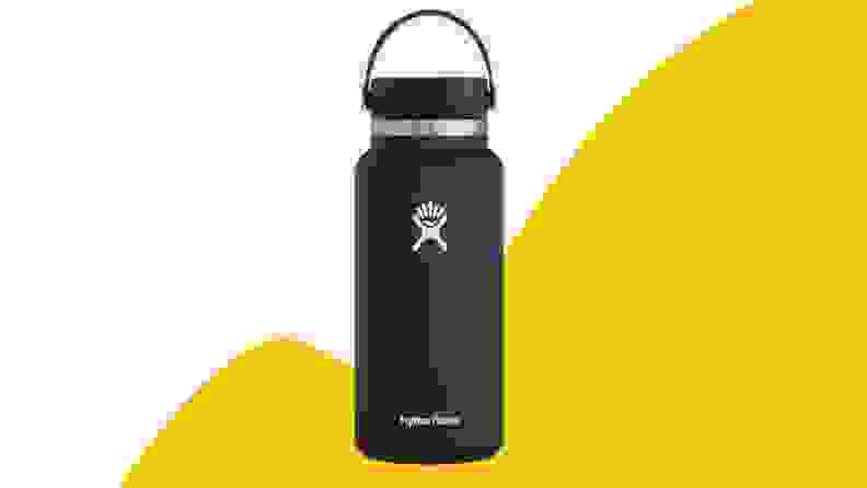 A Hydro Flask water bottle.