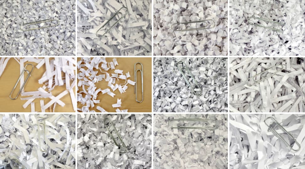 Shredded paper compared