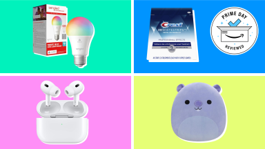 A collage of items on sale at Amazon, including Apple AirPods Pro, Crest Whitestrips, and more.