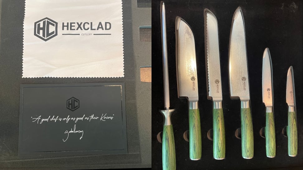 Gordon Ramsay Tested HexClad Japanese Knives - Damascus Steel