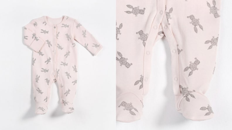 Pointillism bunny print pajamas