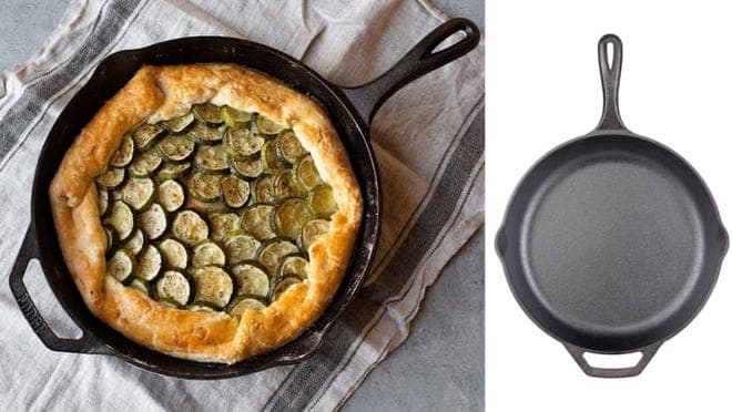 A cast-iron skillet.
