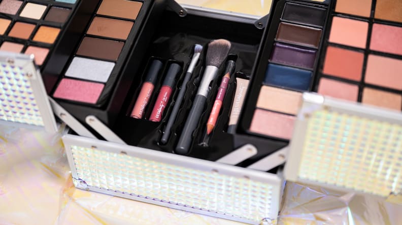 A closeup on the Ulta makeup kit.