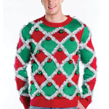 Product image of Tipsy Elves Men’s Tacky Tinsel Ugly Christmas Sweater